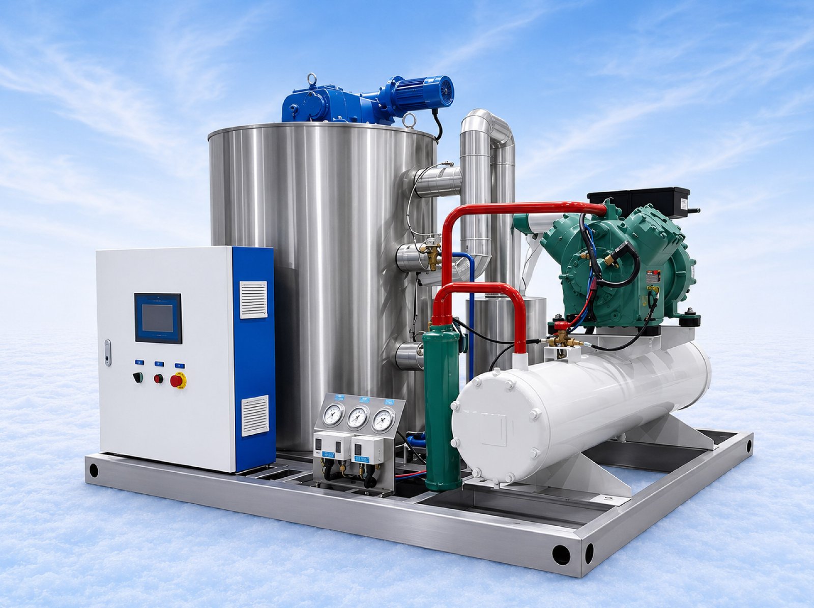 Industrial flake ice system equipment